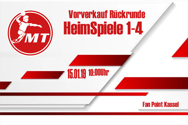 Vorverkaufsstart MT Melsungen am 15.01.2019 - 