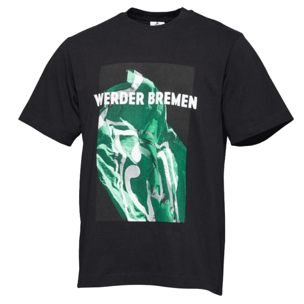 Werder Bremen T-Shirt Flagge schwarz Erw.