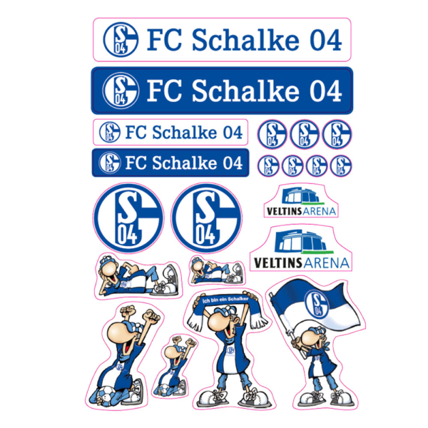 Schalke Aufkleberbogen DIN A4