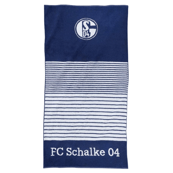 Schalke Duschtuch Streifen königsblau 70 x 140 cm