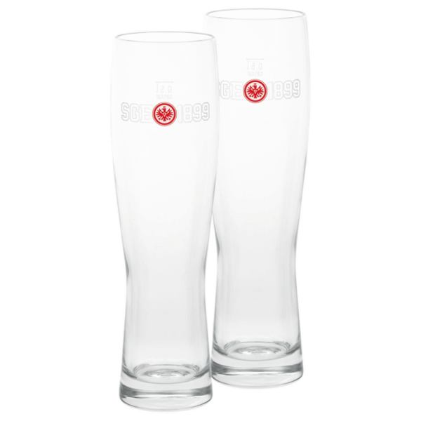 Eintracht Frankfurt Weizenbierglas 1899 2er Set 0,5 l