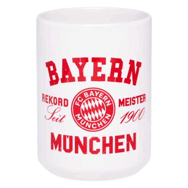 Bayern München Tasse Rekordmeister weiß