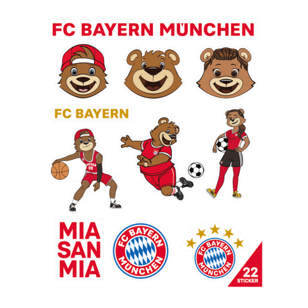 Bayern München Aufkleberset Maskottchen