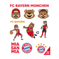 Bayern M&uuml;nchen Aufkleberset Maskottchen