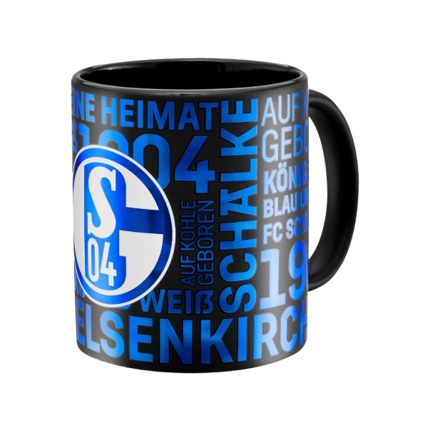 Schalke Kaffeebecher Metallic schwarz