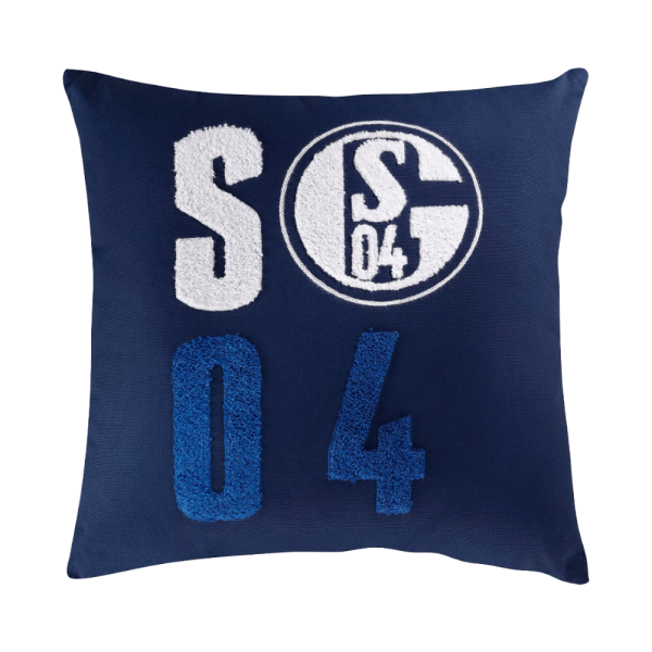 Schalke Kissen Buchstaben blau