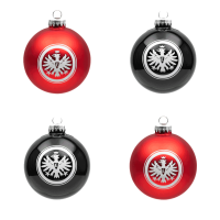 Eintracht Frankfurt Christbaumkugeln 4er Set mit Logo