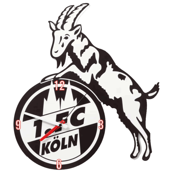 Köln Wanduhr Logo Metall