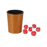Köln Würfelbecher mit 6 Würfeln