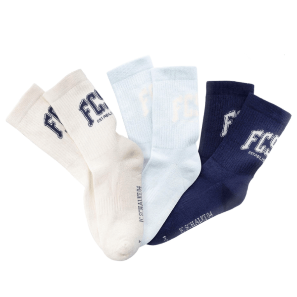 Schalke Sportsocken FCS04 3er Set