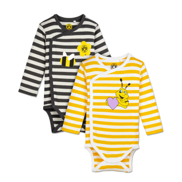 BVB Baby Body 2er Set streifen