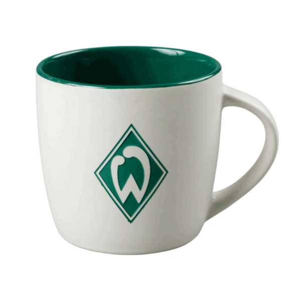 Werder Bremen Tasse Logo weiß