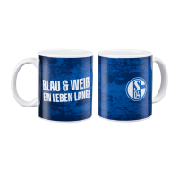 Schalke Kaffeebecher Blau & Weiß ein Leben lang