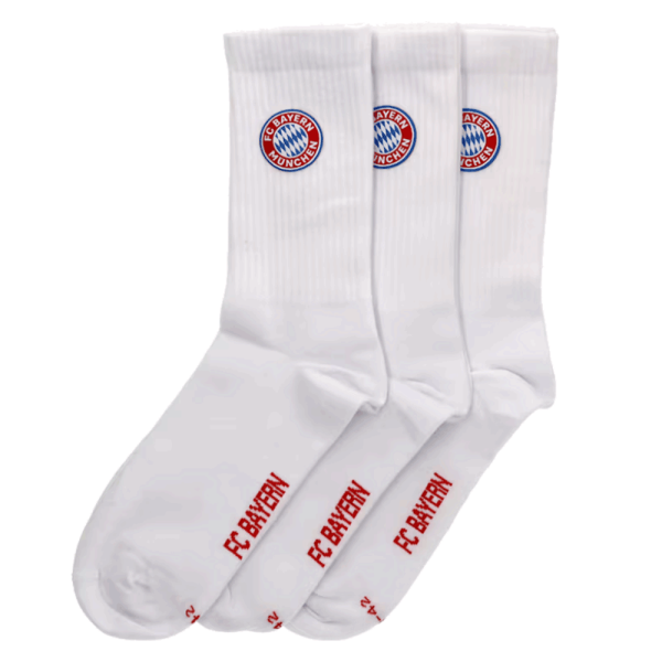 Bayern München Crew Socken 3er Set weiß