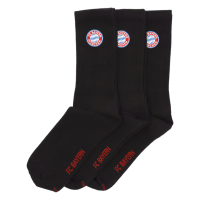Bayern M&uuml;nchen Crew Socken 3er Set schwarz