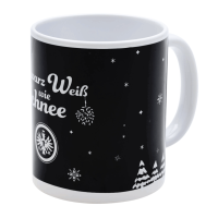Eintracht Frankfurt Tasse schwarz weiß wie Schnee