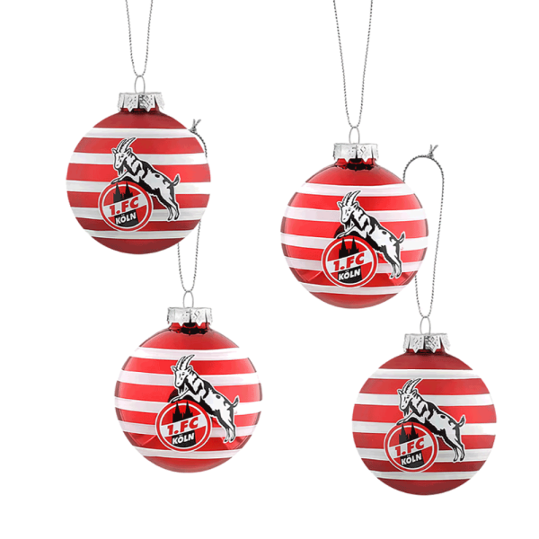 Köln Weihnachtsbaumkugeln Ringel 4er Set