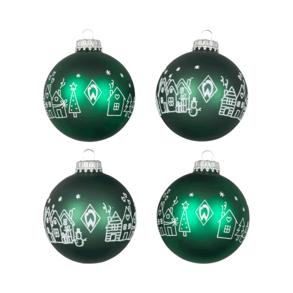 Werder Bremen Weihnachtskugeln 4er Set