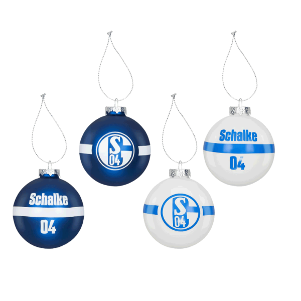 Schalke Christbaumkugeln 4er Set