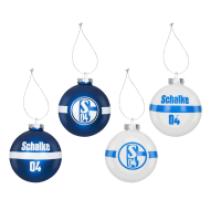 Schalke Christbaumkugeln 4er Set