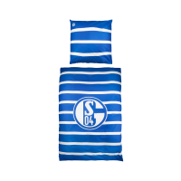 Schalke Bettw&auml;sche Streifen