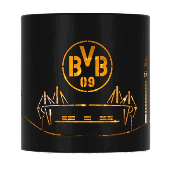 BVB Windlicht mit Skyline schwarz