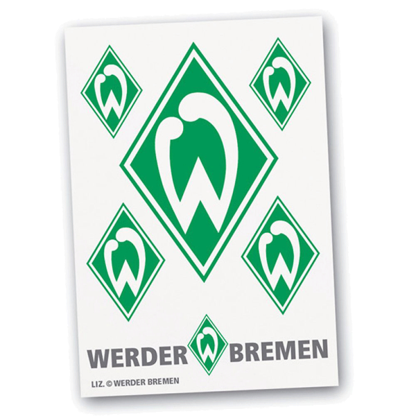 Werder Bremen Aufkleber Raute 6tlg. außen
