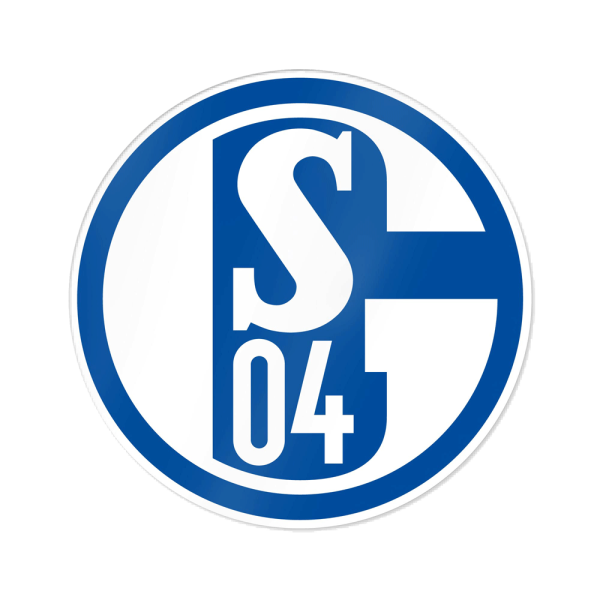 Schalke Aufkleber blau/weiss