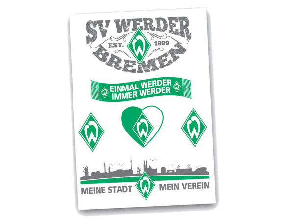 Werder Bremen Aufkleber-Set Meine Stadt