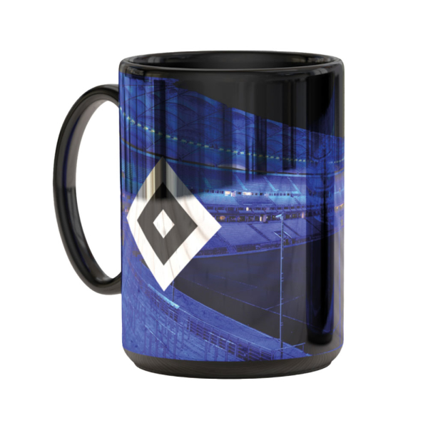 HSV Tasse Metallic Stadion blau