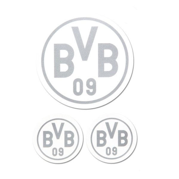 BVB Aufkleber silber (3er-Set)