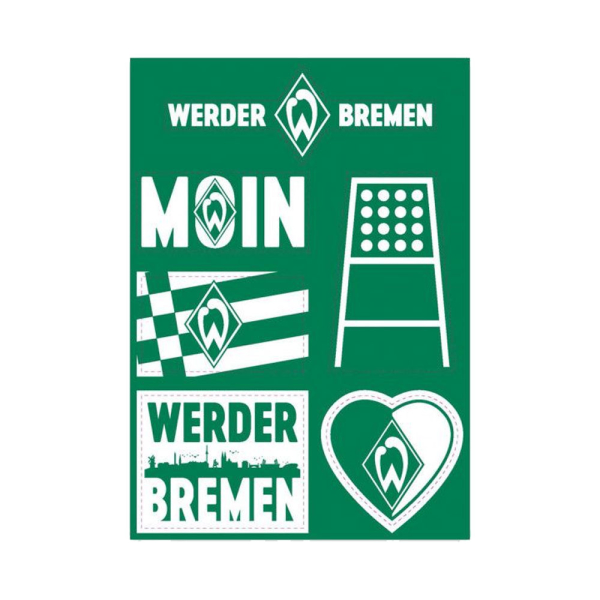 Werder Bremen Aufkleberkarte Werder