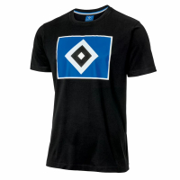 HSV T-Shirt Raute schwarz Erw.