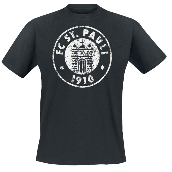 St. Pauli T-Shirt Logo schwarz/weiß Erw.